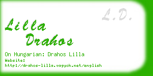 lilla drahos business card